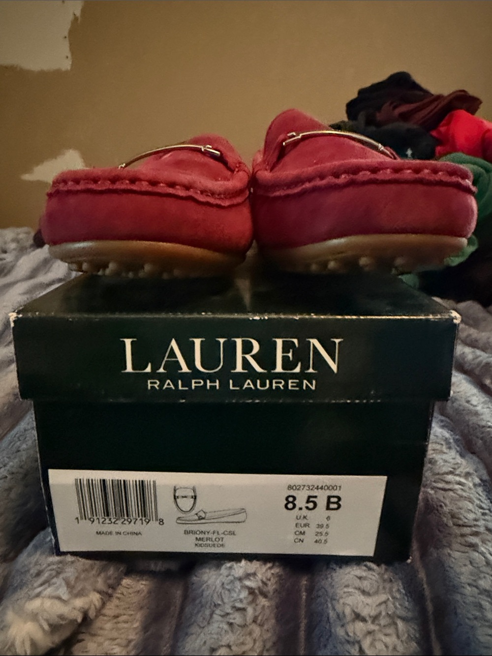 Lauren Ralph Lauren Women’s Merlot Suede Moccasins